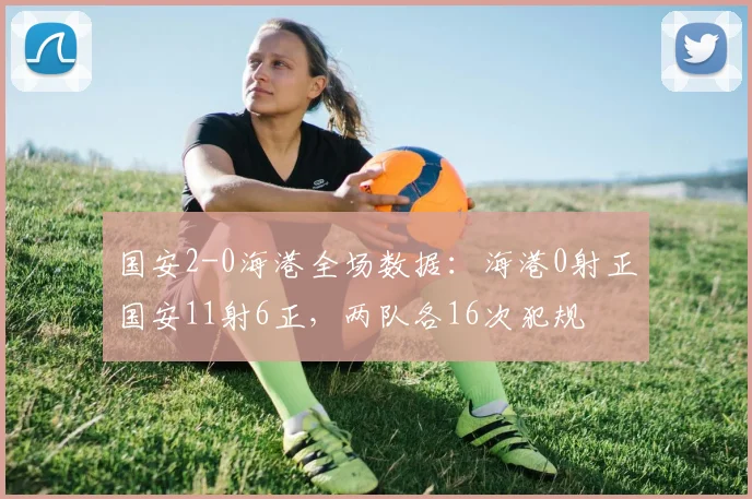 国安2-0海港全场数据：海港0射正国安11射6正，两队各16次犯规